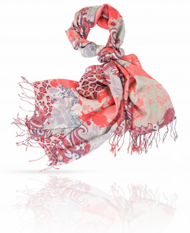 Палантин Женский S40-ANIMAL.PAIS/CORAL